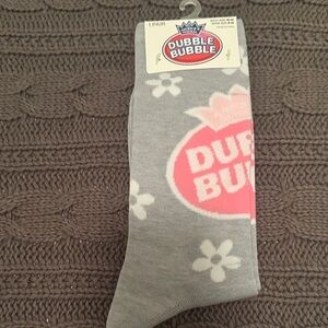Double Bubble Gray and Pink Men's Casual Socks